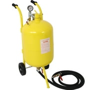 10 Gallon Abrasive Blaster, Portable Sandblasting Air Sand Blaster Kit with Nozzle 6" Rubber Wheels Flexible Movement Pressure Resistant Anti-deformation Grit Blasting for Paint Stain Rust Removal