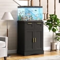 thumbnail image 1 of 10 Gallon Fish Tank Stand for 5-10 Gallon Aquarium Stand | with Storage Cabinet 2 Drawers Fish Tank Stand, for Accessories Storage, 20.5"L x 11.0"W Aquarium Cabinet, Black PTBX02BK, 1 of 7