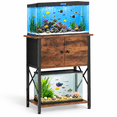 thumbnail image 1 of 10 Gallon Fish Tank Stand With Storcabinet Aquarium Rust-proof Metal Frame Heavy Duty Waterproof Reptile Turtle For Home Office U, 1 of 4
