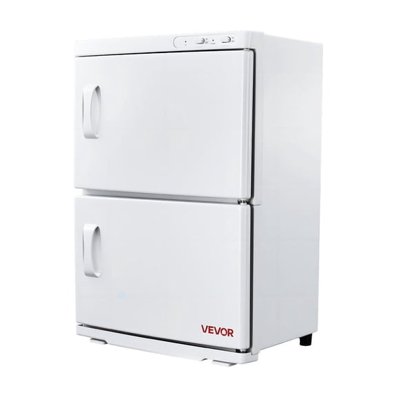 10 Gallon Large Capacity 2 Tier Towel Warmer Cabinet with Clip and 4 Stainless Steel Racks Holds 48 Towels All Round Heating for Spa Barber Manicure Massage Salon