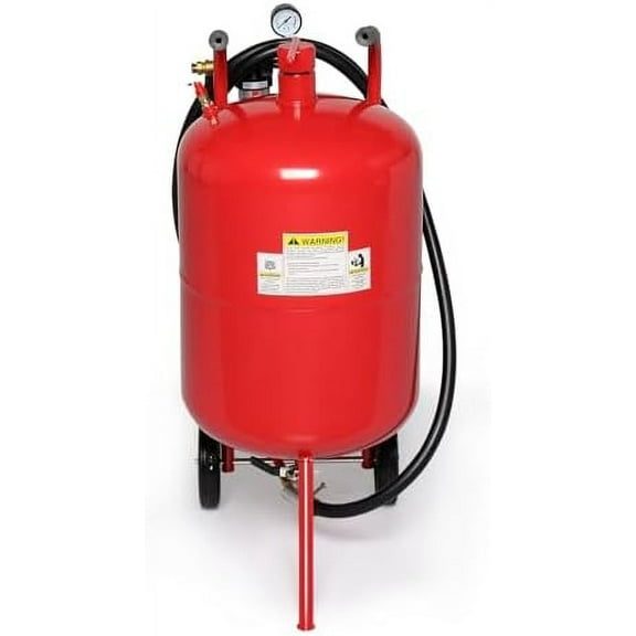 10 Gallon Pot Sand Blasting Machine, 125 PSI High Pressure Air Sand Blasting Kit w/6" Wheels Red High Pressure Rust Removal and Special Surface Treatment of Material$$Tools & Hardware Other