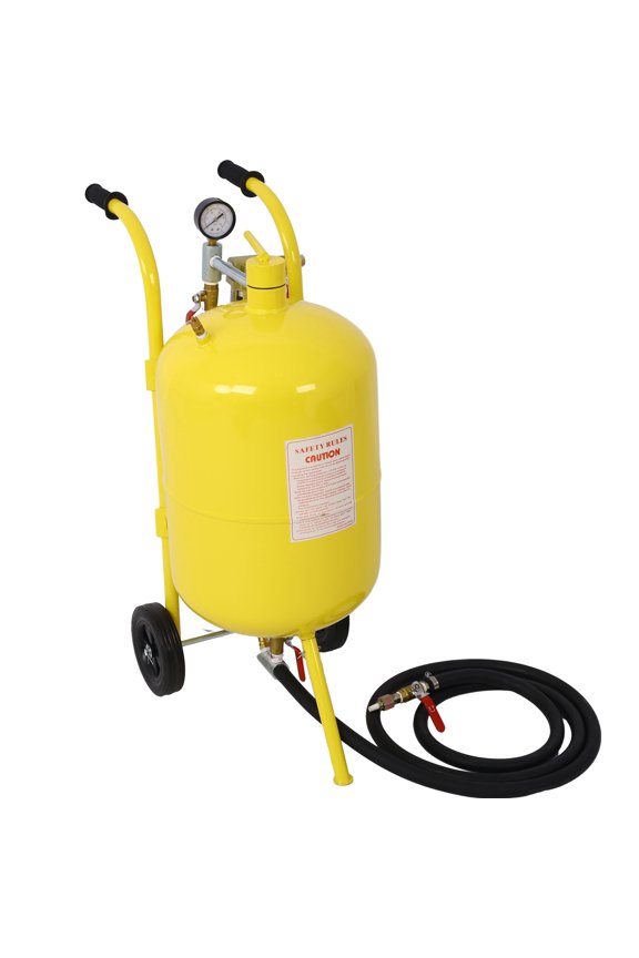 10-Gallon Pot Sandblaster Kit, 125 PSI Professional Sand Blasting System for Rust & Paint Removal
