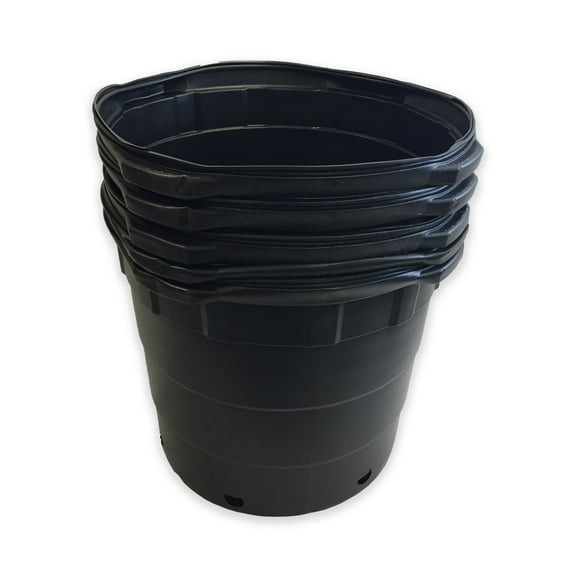 10 Gallon Round Plastic Nursery Pots 5 Pack