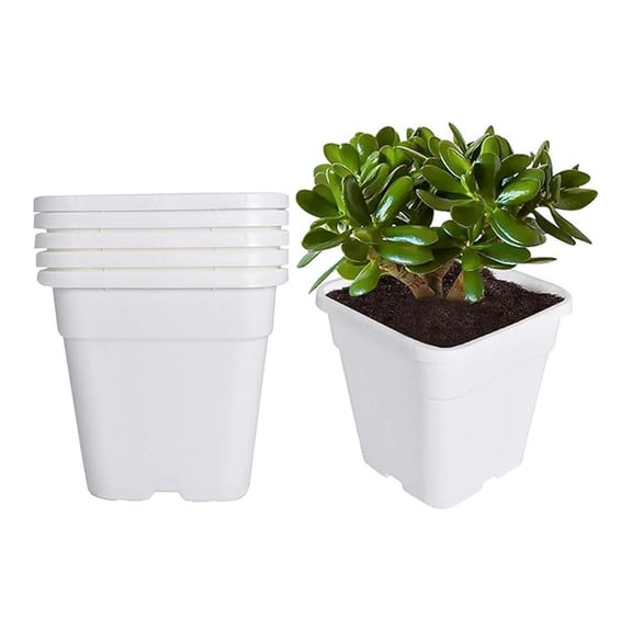 10 Gallon Square Pots Plant Pots Grow Pots Container for Planting Soil Plants 5Pcs