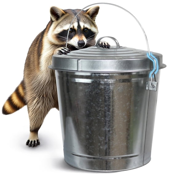 10 Gallon Trash Can with Lid Outdoor Galvanized Metal Bucket with Locking Lid for Poultry Feed Bird Seed Storage Ash Garbage Trash Bin
