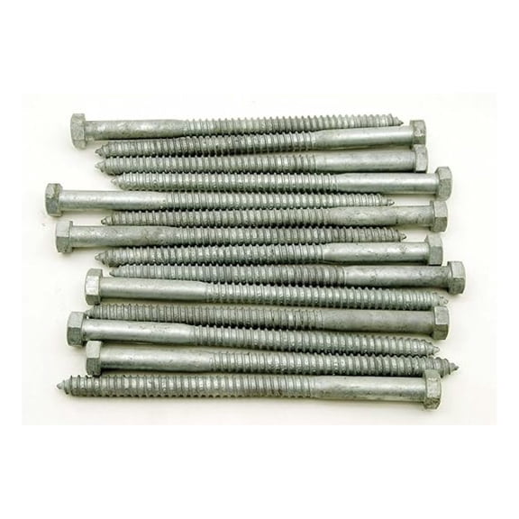 (10) Galvanized Hex Head 5/8 x 10 Lag Bolts Wood Screws