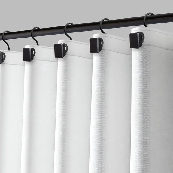 Moorefield Solid PEVA Shower Liner with Black Grommets, Soft-Touch, 72" x 72", Frosted