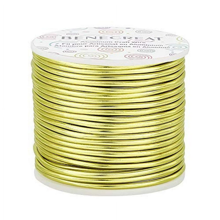 10 Gauge 80FT Tarnish Resistant Jewelry Craft Wire Bendable Aluminum  Sculpting Metal Wire for Jewelry Craft Beading Work Khaki 