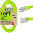10 Gauge Extension Cord 10 Ft, Weatherproof Heavy Duty Outdoor
