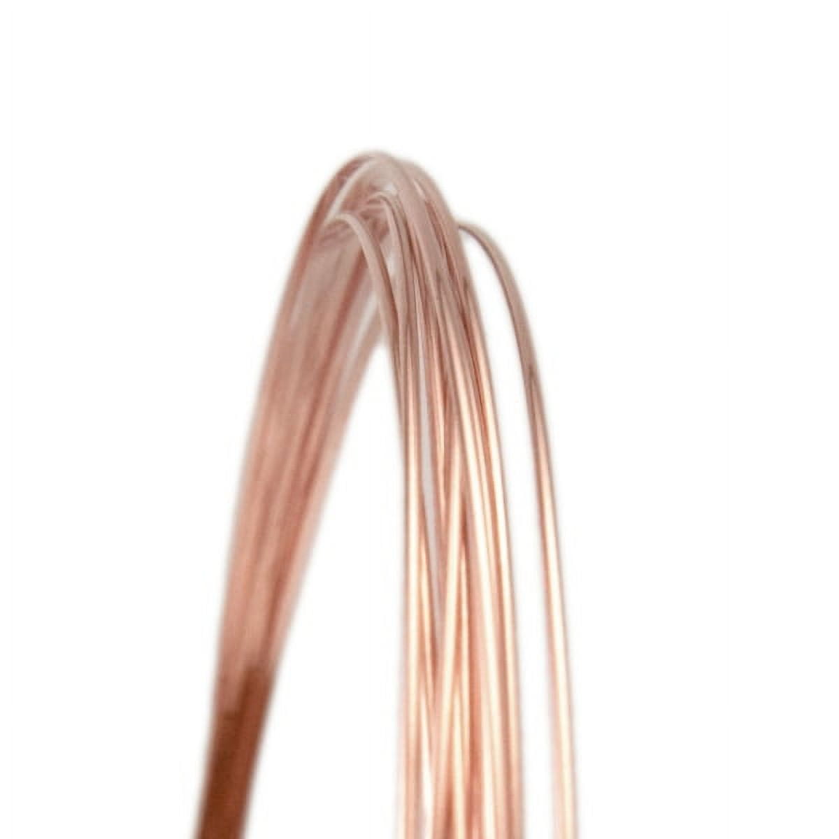 10 Gauge Half Round Dead Soft 14/20 Rose Gold Filled Wire 5FT