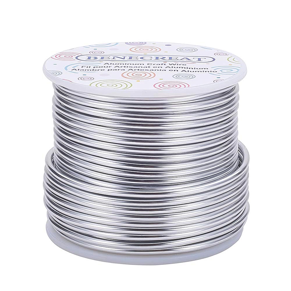 10 Gauge Jewelry Craft Aluminum Wire 80 Feet Bendable Metal Sculpting Wire for Christmas Craft Floral Model Making