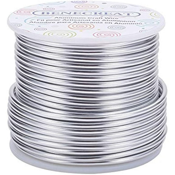 10 Gauge Jewelry Craft Aluminum Wire 80 Feet Bendable Metal Sculpting Wire for Craft Floral Model Skeleton Making Silver 2.5mm