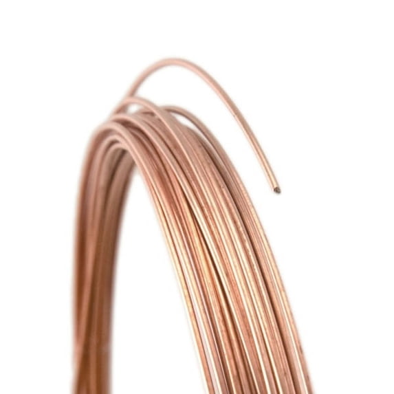 10 Gauge Round Dead Soft 14/20 Rose Gold Filled Wire 5FT