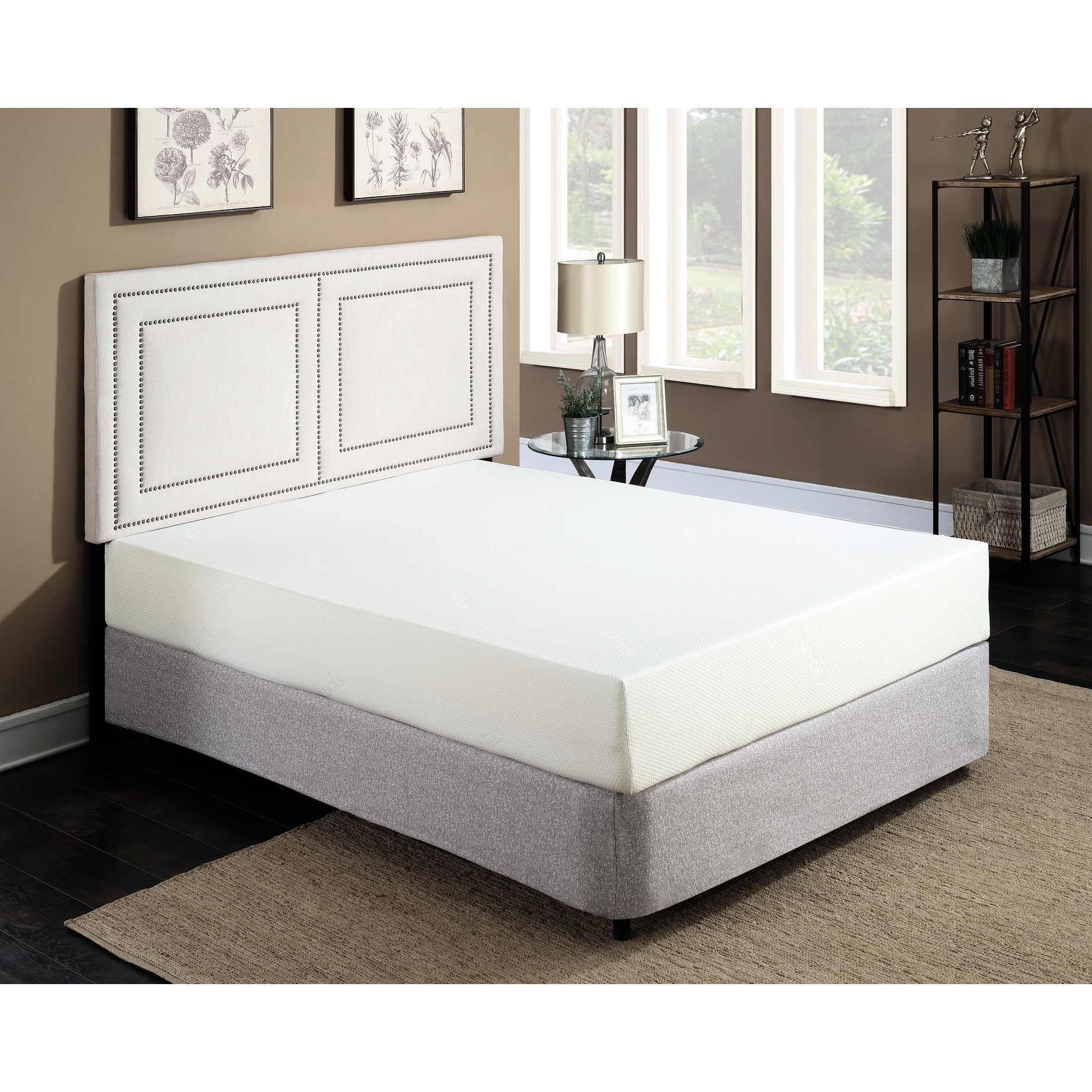 10" Gel Foam Mattress Full Size - Reviving With Aloe Memory Fire- And Covered