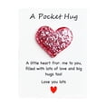 thumbnail image 1 of 10 Gift Card Motivational Blessings Pocket Card, 9x7cm/3.54x2.76In Blue Paper with Glitter Heart for Holiday Birthday Appreciation Keepsake Gifting Friend Family Colleagues, 1 of 6