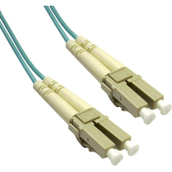 10 Gigabit Aqua Fiber Optic Cable, Lc - Lc, Multimode, Duplex, 50 By 125, 20 Meter (65.6 Foot)