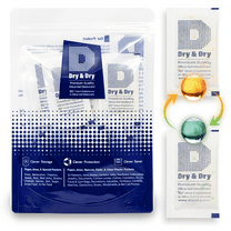 10 Gram [30 Packs] "Dry & Dry" Food Safe Orange Indicating(Orange to Dark Green) Mixed Silica Gel Packets - FDA Compliant