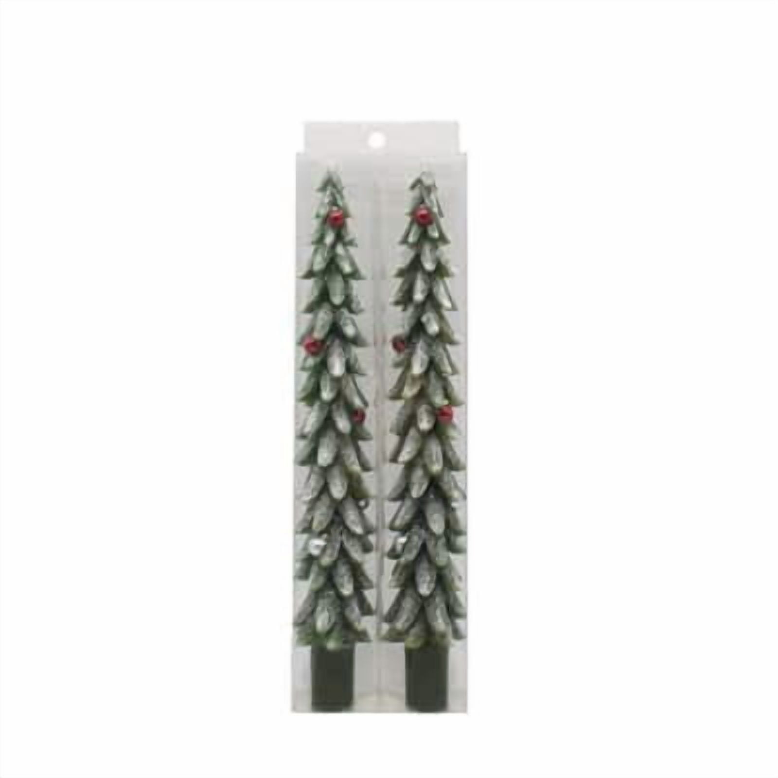 10" Green Trees with Ornaments Taper Candles - 2ct. by Ashland - Holiday and Christmas Home Decor