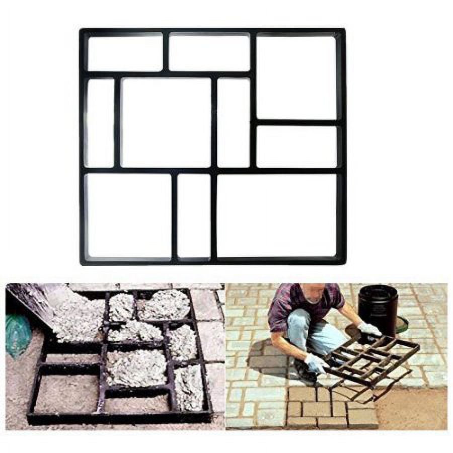 P82D Imitation Wood Grain DIY Stepping Stone Mold for Path Maker Paving  Cement Brick Mold