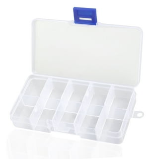 Plastic Organizer Container Storage Box with Adjustable Dividers for  Jewelry Making, Beads, Earrings, Rhinestones, Craft Supplies, Fishing Hooks  (12 Pack 10 Grids) 