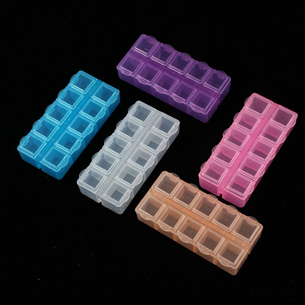 10 Grids Compartment Plastic Storage Box Screw Holder Case Organizer ...
