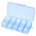 thumbnail image 1 of 10 Grids Jewelry Organizer Box, 4 Pack Clear Plastic Jewelry Boxes Storage Container for Beads Style 2, Blue, 1 of 5