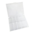 thumbnail image 1 of 10 Grids Plastic Organizer Box with Dividers Clear Jewelry Box, Plastic Jewelry Organizer Earring Storage Organizer Display Case Craft Storage Container, 5.19x3.93x1.1 Inch, Clear, 1 of 5