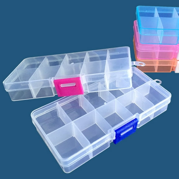 10 Grids Transparent Beads Screws Bit Parts Jewelry Holder Tool Case Storage Box