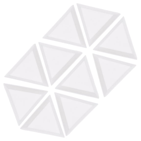 10 Grids Triangular Shape Transparent Plastic Storage Bag Clear Nails Art Decorations Container for Salon and Home Use