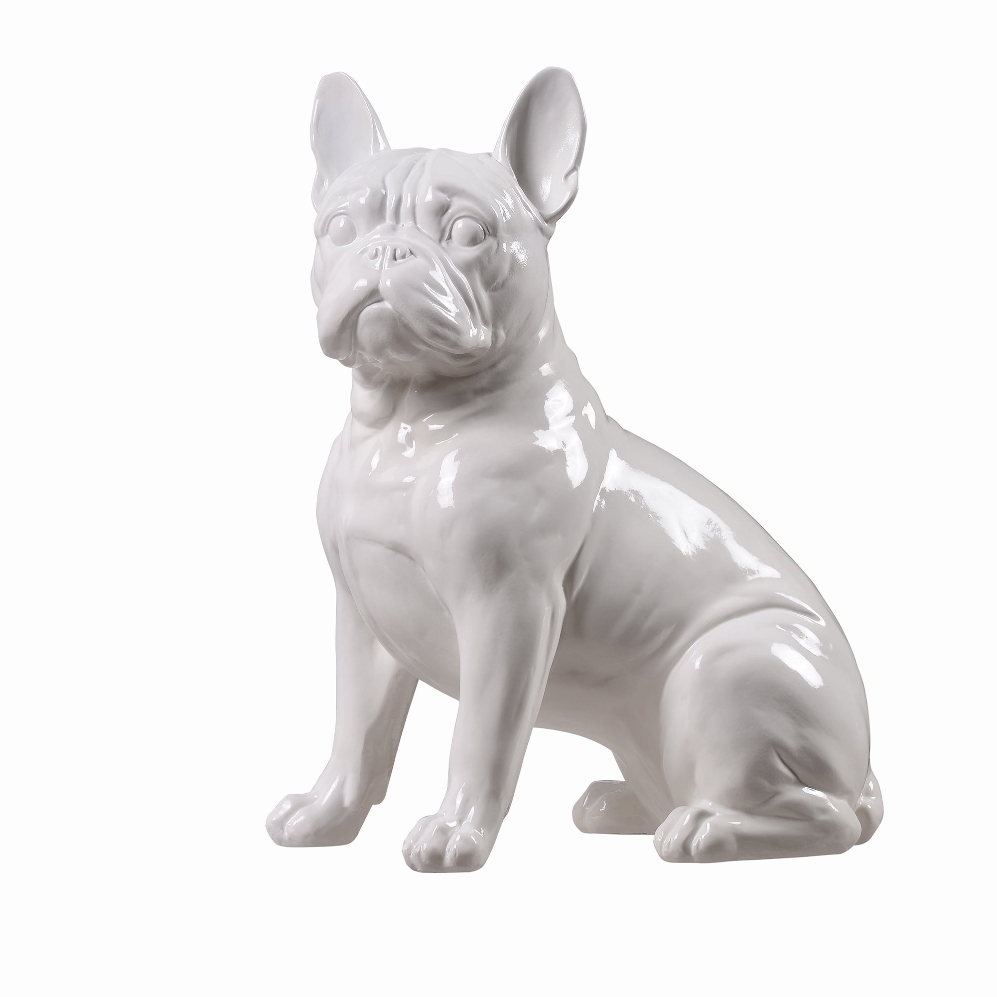 10" H French Bulldog Statue in White Home Decor Indoor Use Only