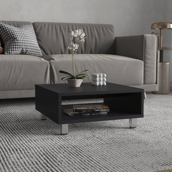 10" H Rectangular End Table | Ample Open Space for Books & Decor | Quality Particle Board Material | Adds Style to Modern Spaces