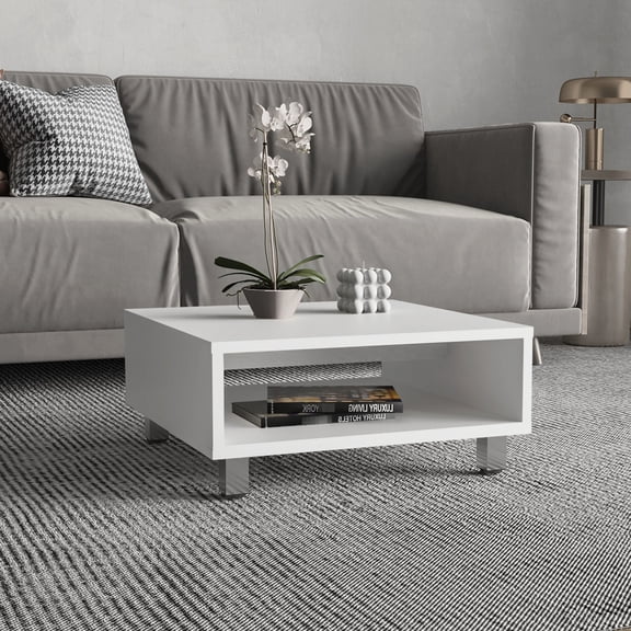 10" H Rectangular End Table / Suitable for Living Spaces / High-Quality Material