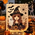 thumbnail image 1 of Under 10 Halloween Ghost Pearl Art DIY Kit, 3D Halloween Diamond Art Painting Crafts with Crystal Pearl Beads for Adults Beginner DIY Seasonal Party Gift (Witch A), 1 of 6