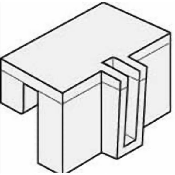 10 Hanging File Rail Clips, plastic, black