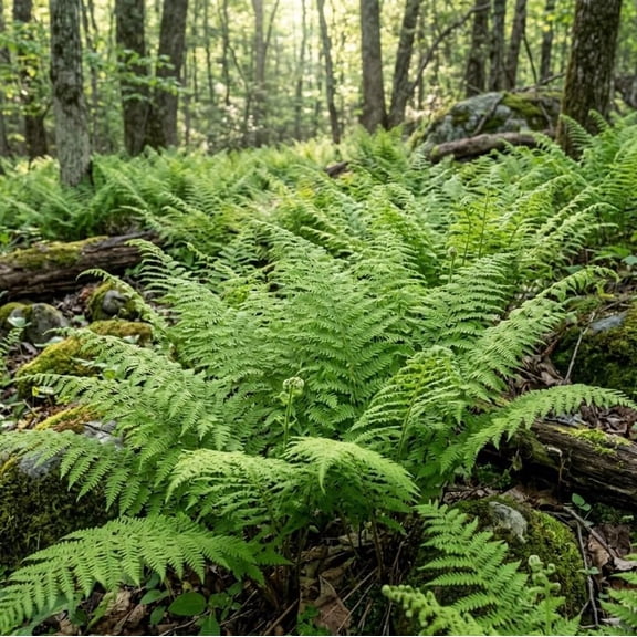 10 Hay Scented Fern Rhizomes Green Ferns Live Plants, Fresh Perennial Ferns 3-6" Long Bare Roots
