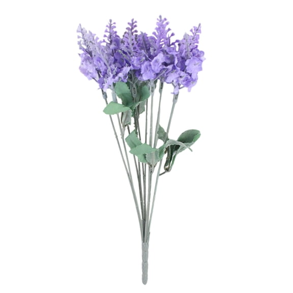 10 Head Artificial Flower Bouquet Home Living Room/Dining Table Decor Wedding Photography Prop Flowers,Artificial Purple Lavender Spring Bush, for Indoor Use(Light purple,13.8")