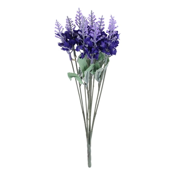 10 Head Artificial Flower Bouquet Home Living Room/Dining Table Decor Wedding Photography Prop Flowers,Artificial Purple Lavender Spring Bush, for Indoor Use(Purple,13.8")