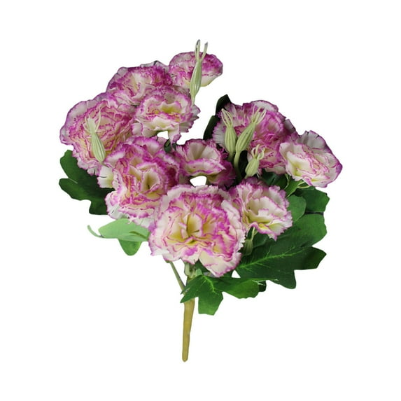 10 Head Artificial Silk Carnation Flower Bunch, 30Cm Realistic Bouquet for Wedding & Home Decor, Artificial Silk Carnations, Cloth Fake Flowers for Wedding