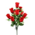 thumbnail image 1 of 10-Headed Realistic Simulated Flowers, Large Rose Bud Bouquet, Valentine's Day Decorations, Low Maintenance, Perfect for Home and Office Decor, Ideal for Busy Lifestyles, 1 of 7