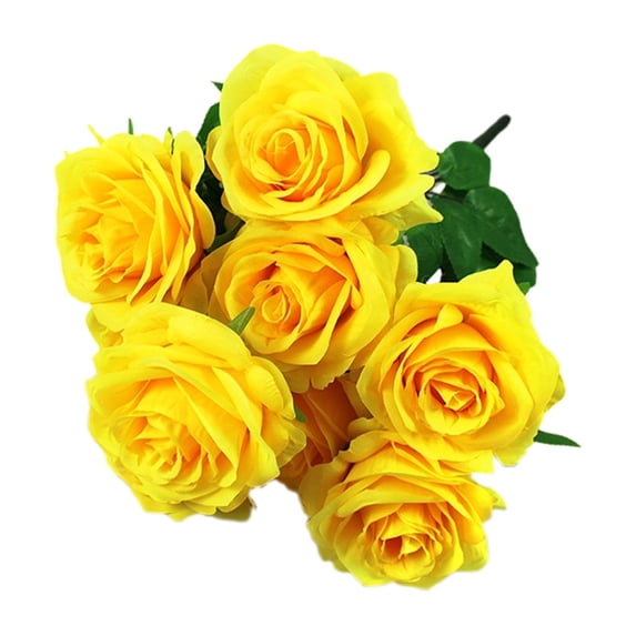 10 Heads Artificial Silk Rose Flowers Small Bouquet Flores Home Party Spring Wedding Decoration Fake Flower, Artificial Roses Flowers 1 Bundle