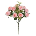 thumbnail image 1 of 10 Heads Fake Roses, Ngxiha Rose Bouquet Artificial Flowers for Outdoors Spring Decor Uv Resistant Fake Flower Bouquet Faux Silk Roses for Wedding Home Kitchen Dining Table Centerpieces, 1 of 9
