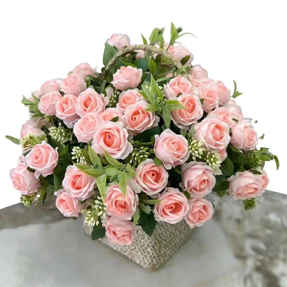 10 Heads Rose Bouquet Artificial Flowers Western Rose Wedding Decoration 6 Colors Peonies Fake Flowers Artificial Flowers