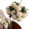 thumbnail image 1 of 10 Heads White Flowers Artificial, Artificial Flowers Fake Mini Hydrangea Bulk Wedding Decoration Silk Bouquet Peony Decor Plastic Flower Arrangements Table Centerpieces 1 Packs(Blush), 1 of 9