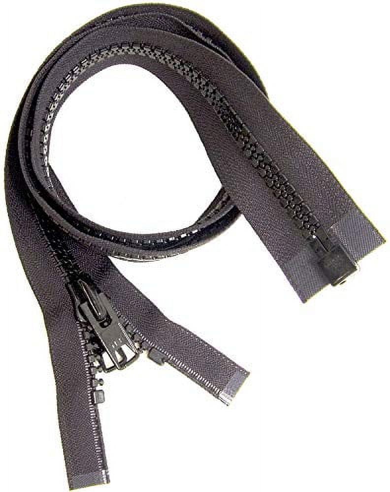 #10 Heavy Duty Marine Black YKK Separating Zipper - Made in The United States (180" Inches)