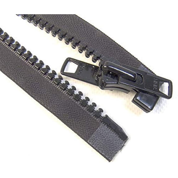 #10 Heavy Duty Marine Black YKK Separating Zipper - Made in The United States (72" Inches)