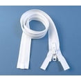 thumbnail image 1 of #10 Heavy Duty Marine Grade YKK Separating Zipper - Metal Tab Slider - Color White - Choose Your Length - Made in The United States (1 Zipper Per Pack) (72" Inches), 1 of 1