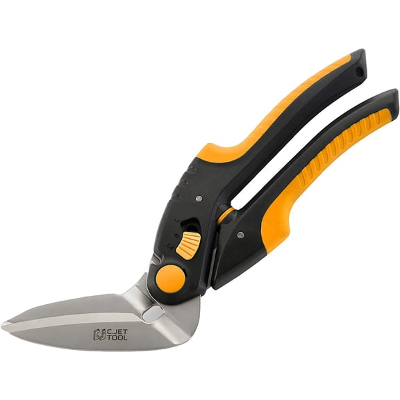 10" Heavy Duty Scissors - Carpet Cutter, Industrial Multipurpose Tool for Cardboard, Leather, Pruning, Gardening - Professional Soft Grip Stainless Steel (Orange)