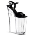 thumbnail image 1 of 10" Heel, 6 1/4" PF Ankle Strap Sandal - Blk/Clr, 7, 1 of 3