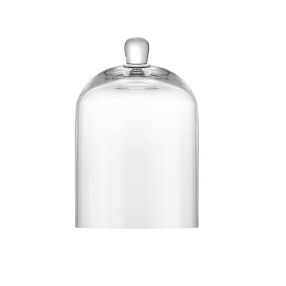 10" High & 7.5" Wide Handmade Sturdy Clear Glass Cloche Dome, Bell Jar,  Tabletop Decorative Case For Plants, Trinkets, Cakes, Figurines, LED Light String