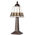 thumbnail image 1 of Meyda Tiffany 262809 Diamond Band Mission 15" Tall Buffet Table Lamp - MultiColor, 1 of 2